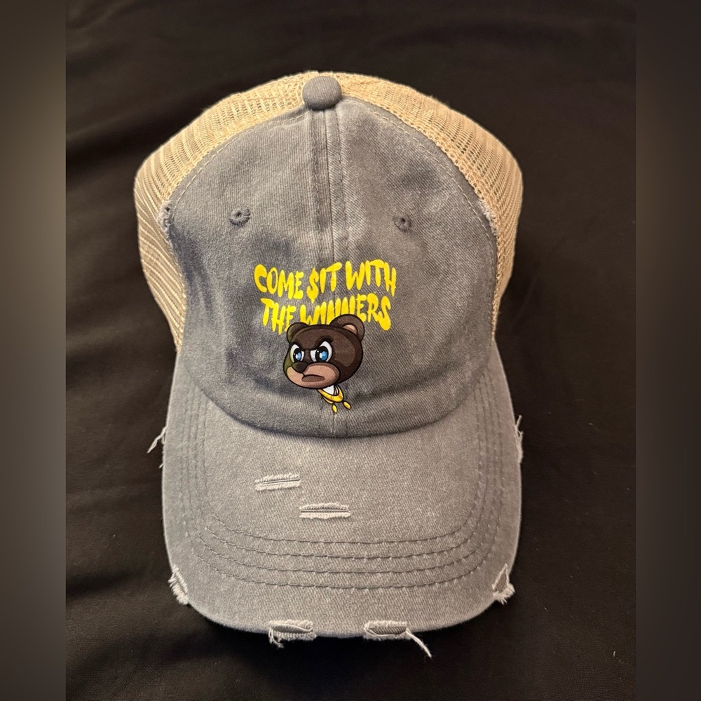 🏆THE WINNING TEAM🏆 Gray/maize and Tan Trucker Hat Design